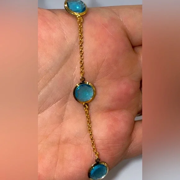 Beautiful bluestone, gold, and blue bracelet - Picture 1 of 1